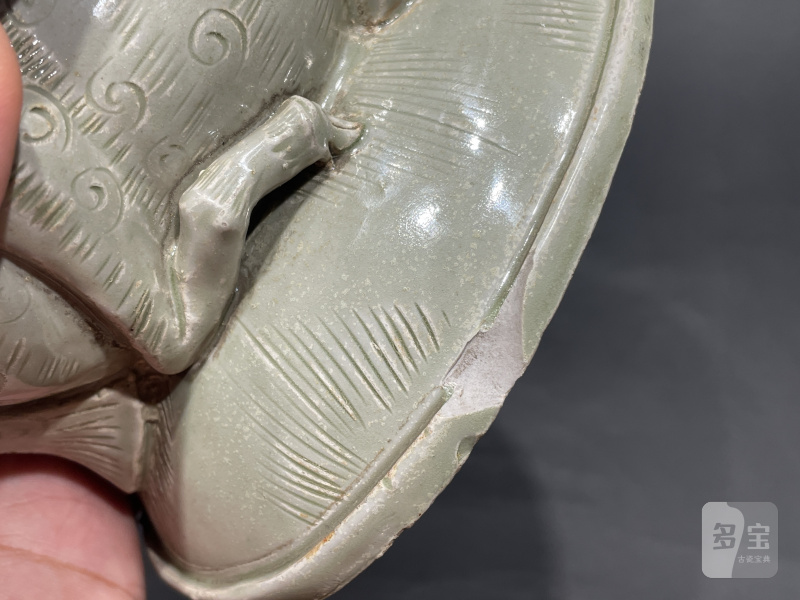 明 越窑青瓷鹿型脉枕 - 图11
